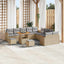 Havesofa Sæt med pude 13 pcs Beige polyrattan