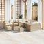 Havesofa Sæt med pude 13 pcs Beige polyrattan
