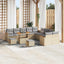 Havesofa Sæt med pude 13 pcs Beige polyrattan