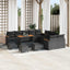 Havesofa Sæt med pude 14 pcs Sort polyrattan
