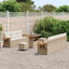 Havesofa Sæt med pude 13 pcs Beige og creme polyrattan