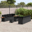 Havesofa Sæt med pude 12 pcs Sort polyrattan