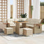 Havesofa Sæt 9 stk. 8-Antal sæder Beige og creme polyrattan