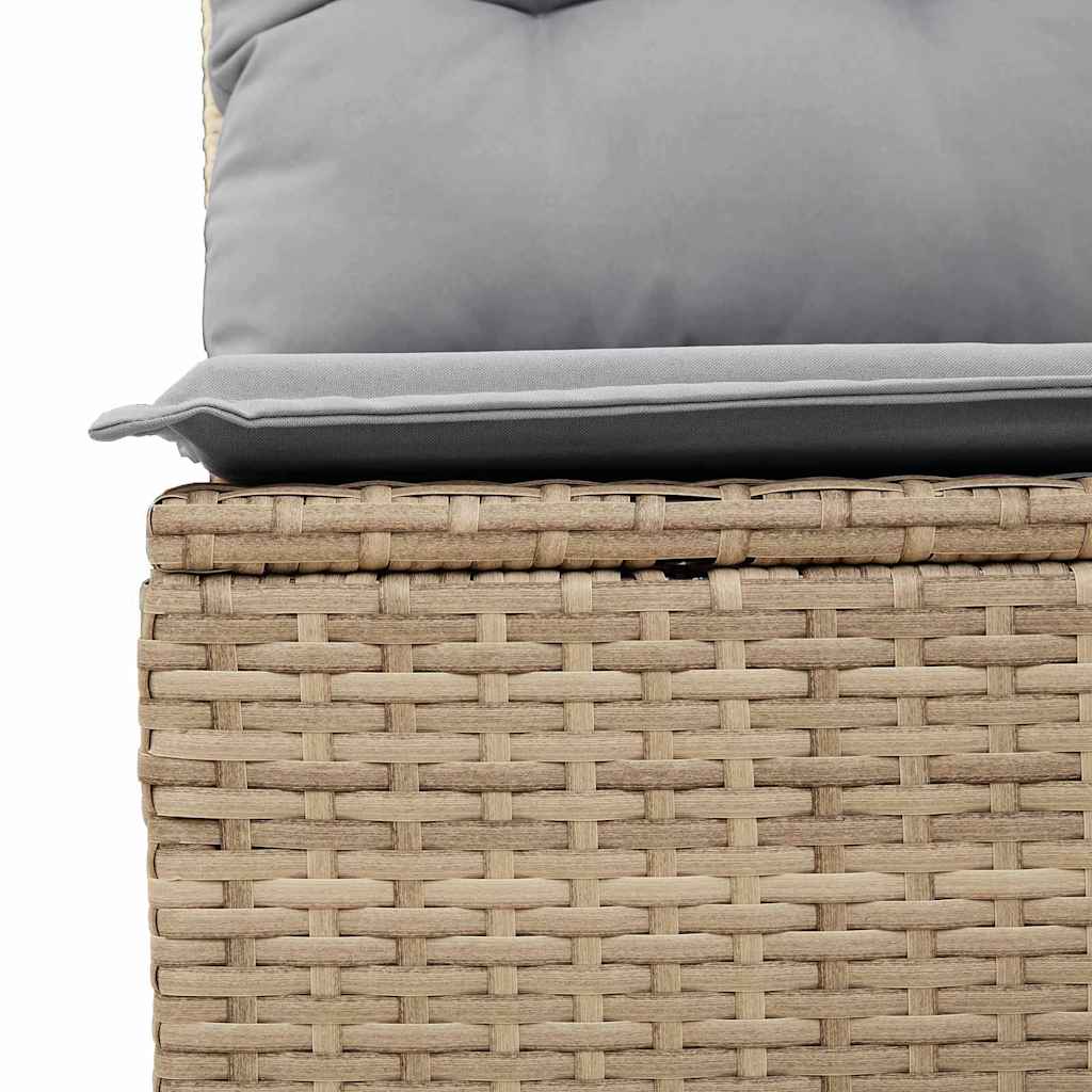 Havesofa Sæt 11 stk. 9-Antal sæder Beige og lys grå polyrattan