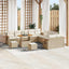 Havesofa Sæt med pude 17 pcs Beige og creme polyrattan