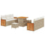 Havesofa Sæt 11 stk. 8-Antal sæder Beige og creme polyrattan