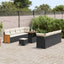 Havesofa Sæt med pude 12 pcs Sort og Cream polyrattan