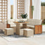 Havesofa Sæt 9 stk. 6-Antal sæder Beige og creme polyrattan