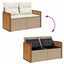 Havesofa Sæt 13 stk. 9-Antal sæder Beige og creme polyrattan