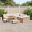 Havesofa Sæt med pude 17 pcs Beige og creme polyrattan