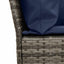 havesofa med hynder polyrattan grå