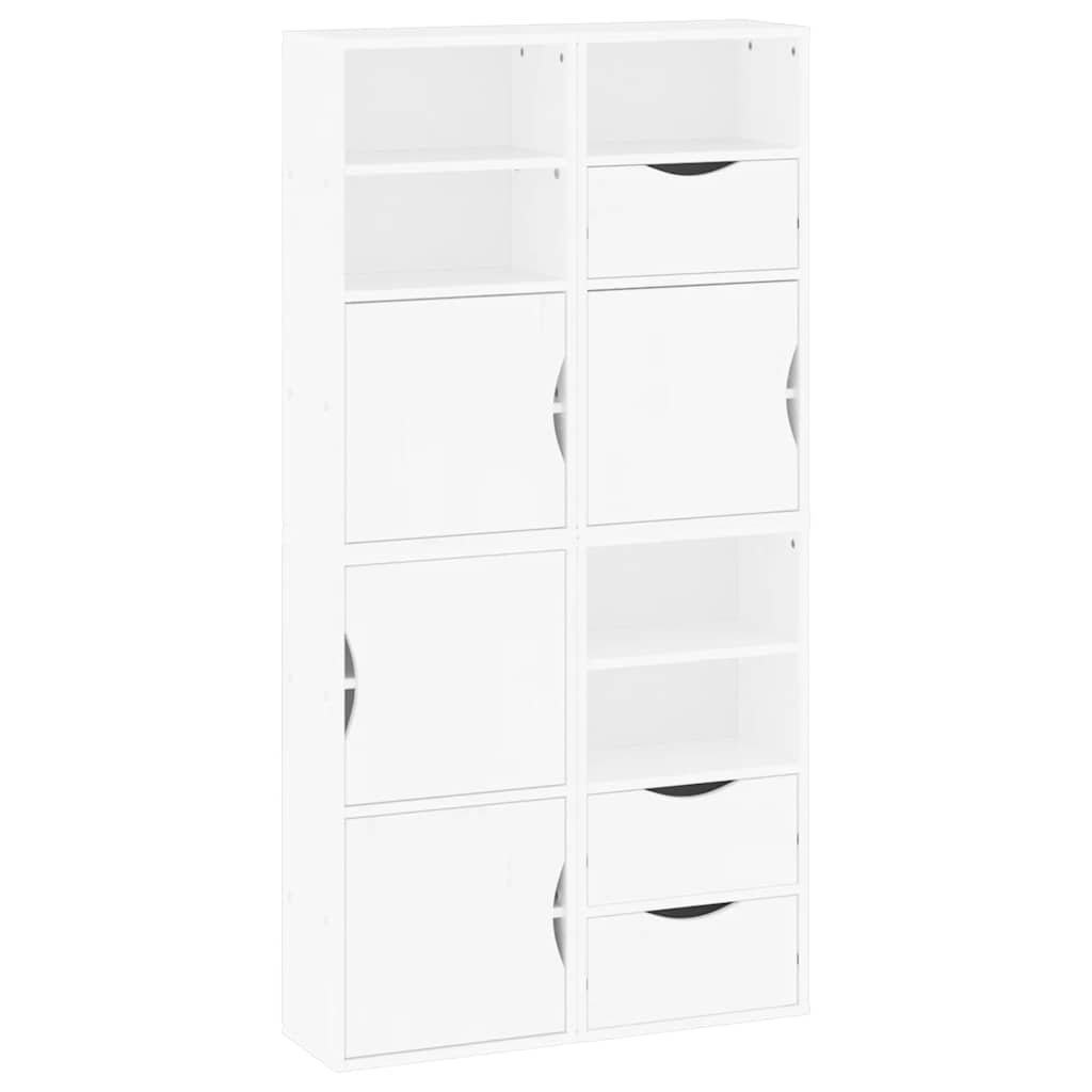 sidekabinetter 4 stk ODDA 40x24x79 cm massivt fyrretræ hvid