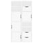 sidekabinetter 4 stk ODDA 40x24x79 cm massivt fyrretræ hvid