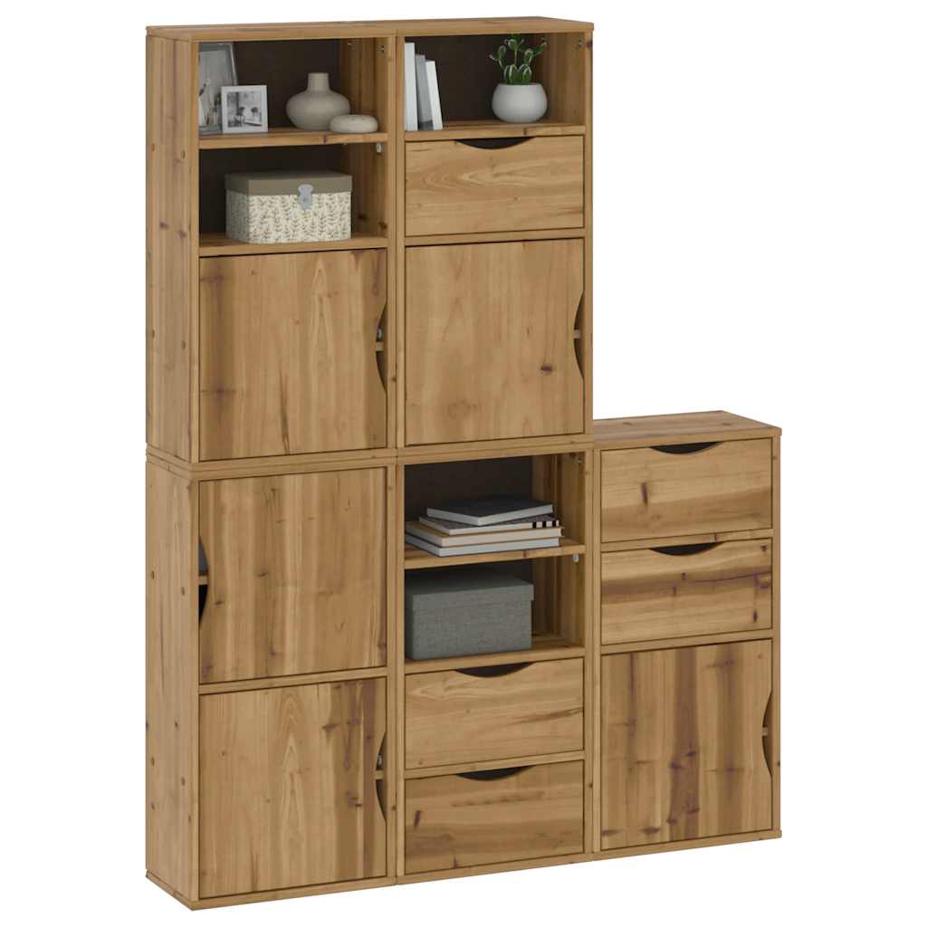 sidekabinetter 5 stk ODDA 40x24x79 cm massivt fyrretræ