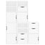 sidekabinetter 5 stk ODDA 40x24x79 cm massivt fyrretræ hvid