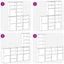 sidekabinetter 5 stk ODDA 40x24x79 cm massivt fyrretræ