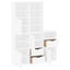 sidekabinetter 5 stk ODDA 40x24x79 cm massivt fyrretræ hvid