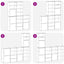 sidekabinetter 5 stk ODDA 40x24x79 cm massivt fyrretræ hvid