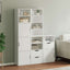 sidekabinetter 5 stk ODDA 40x24x79 cm massivt fyrretræ hvid