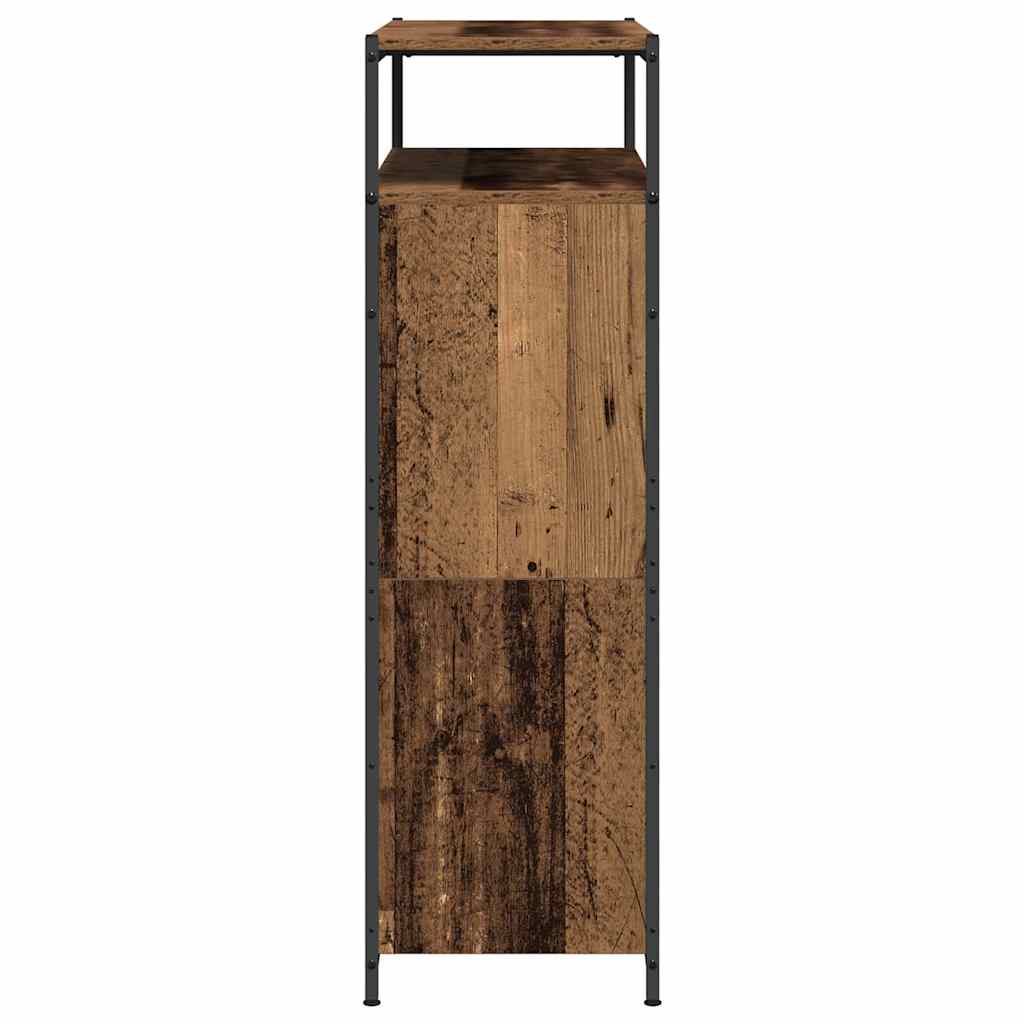 Sko skab med dør Gammelt træ 100 x 34 x 112 cm Konstrueret træ