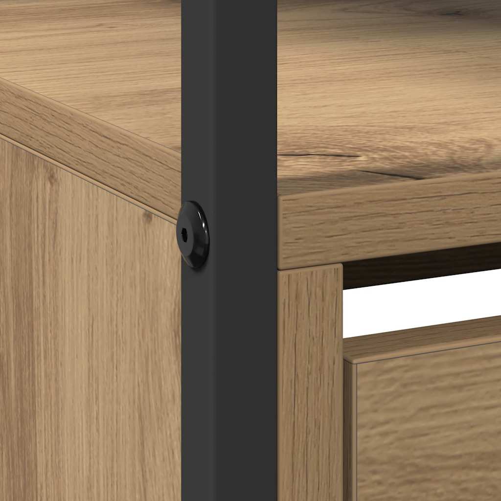 Sko skab 100 x 34 x 112 cm Konstrueret træ Artisan Egetræ