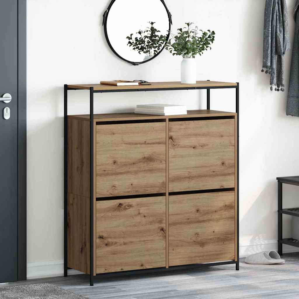 Sko skab 100 x 34 x 112 cm Konstrueret træ Artisan Egetræ