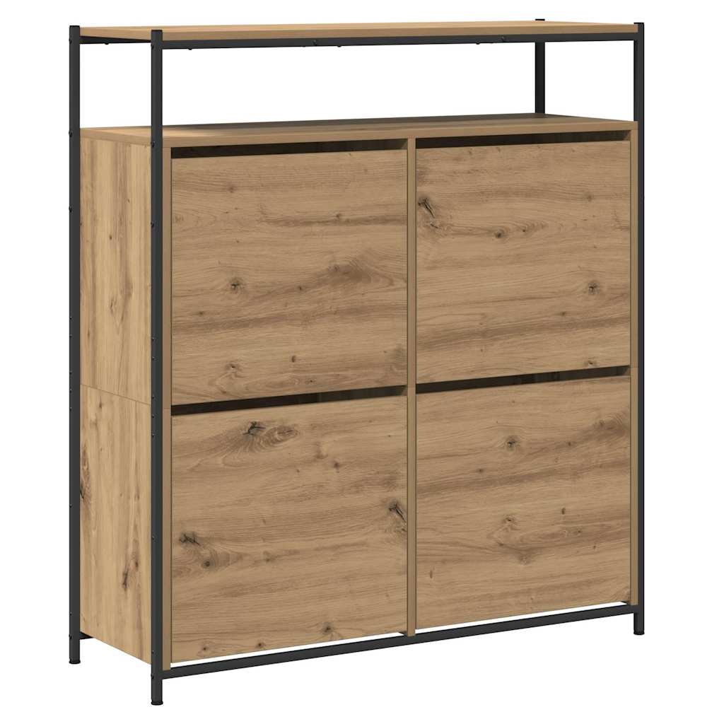 Sko skab 100 x 34 x 112 cm Konstrueret træ Artisan Egetræ