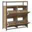 Sko skab 100 x 34 x 112 cm Konstrueret træ Artisan Egetræ
