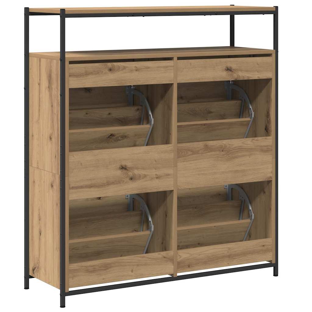Sko skab 100 x 34 x 112 cm Konstrueret træ Artisan Egetræ