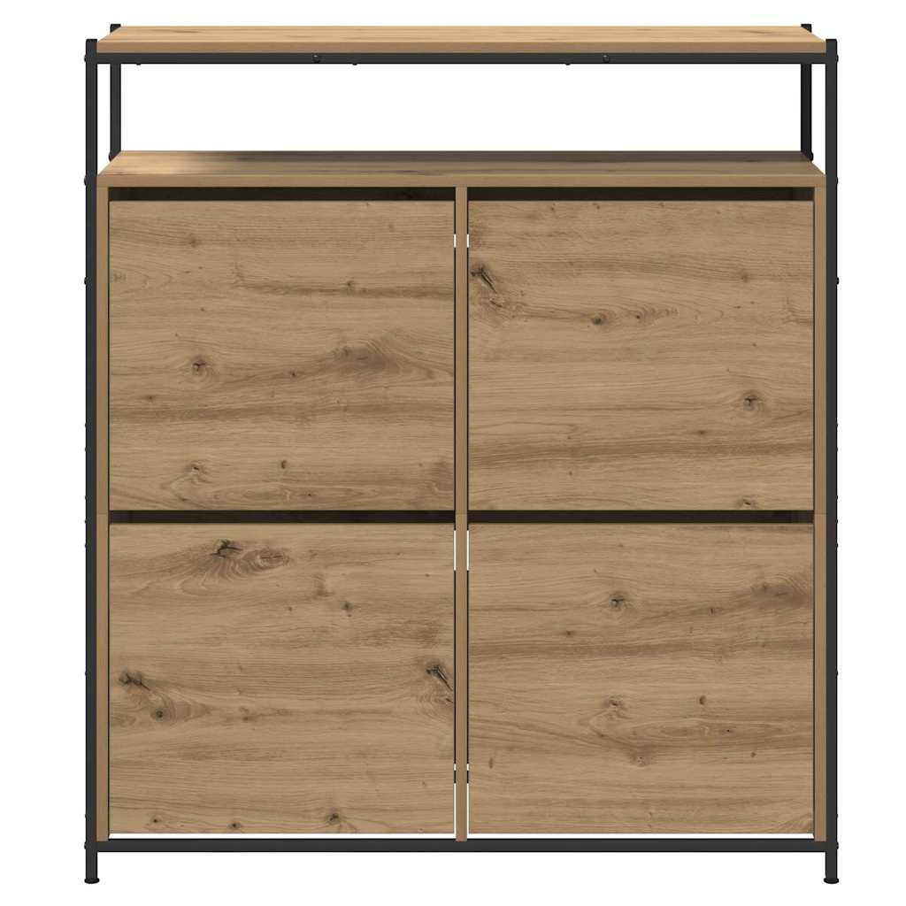 Sko skab 100 x 34 x 112 cm Konstrueret træ Artisan Egetræ