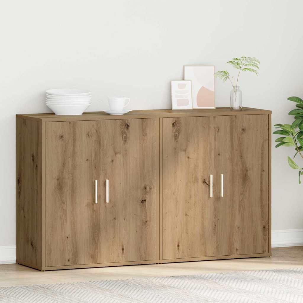 Sideboard 2 stk. Artisan Egetræ 60 x 31 x 70 cm Konstrueret træ