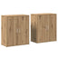 Sideboard 2 stk. Artisan Egetræ 60 x 31 x 70 cm Konstrueret træ