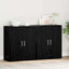 Sideboard 2 stk. Sort eg 60 x 31 x 70 cm Konstrueret træ