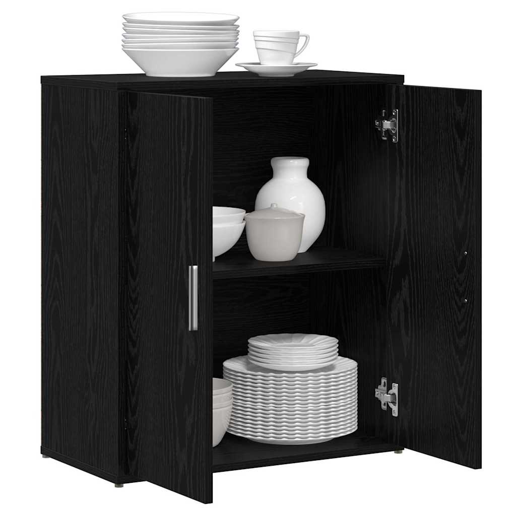 Sideboard 2 pcs Sort eg 60 x 31 x 70 cm Konstrueret træ