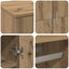 Højskab 80 x 39 x 178 cm Konstrueret træ artisan eg
