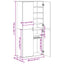 Highboard 80 x 39 x 178 cm Konstrueret træ Artisan-eg