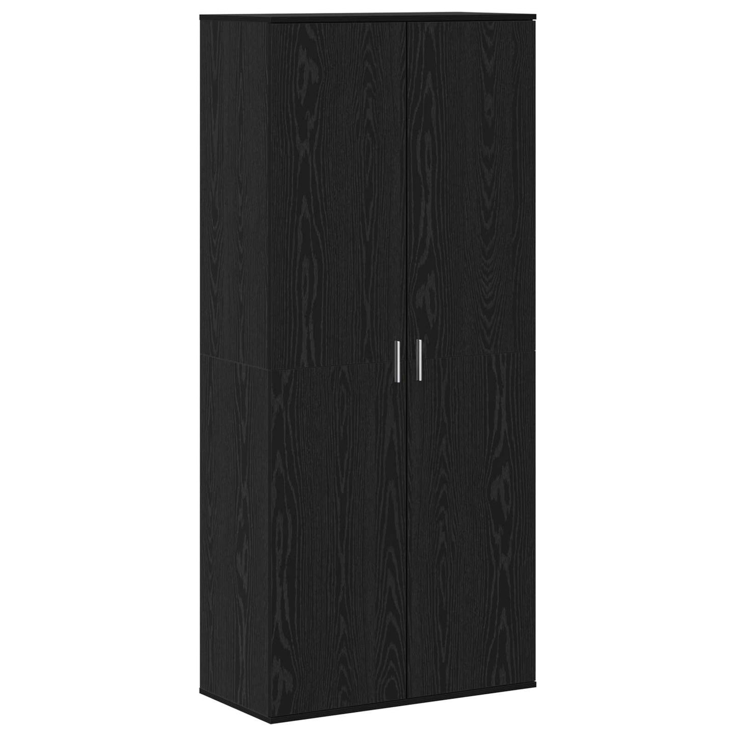 Højskab med hylde Sort eg 80 x 39 x 178 cm Konstrueret træ