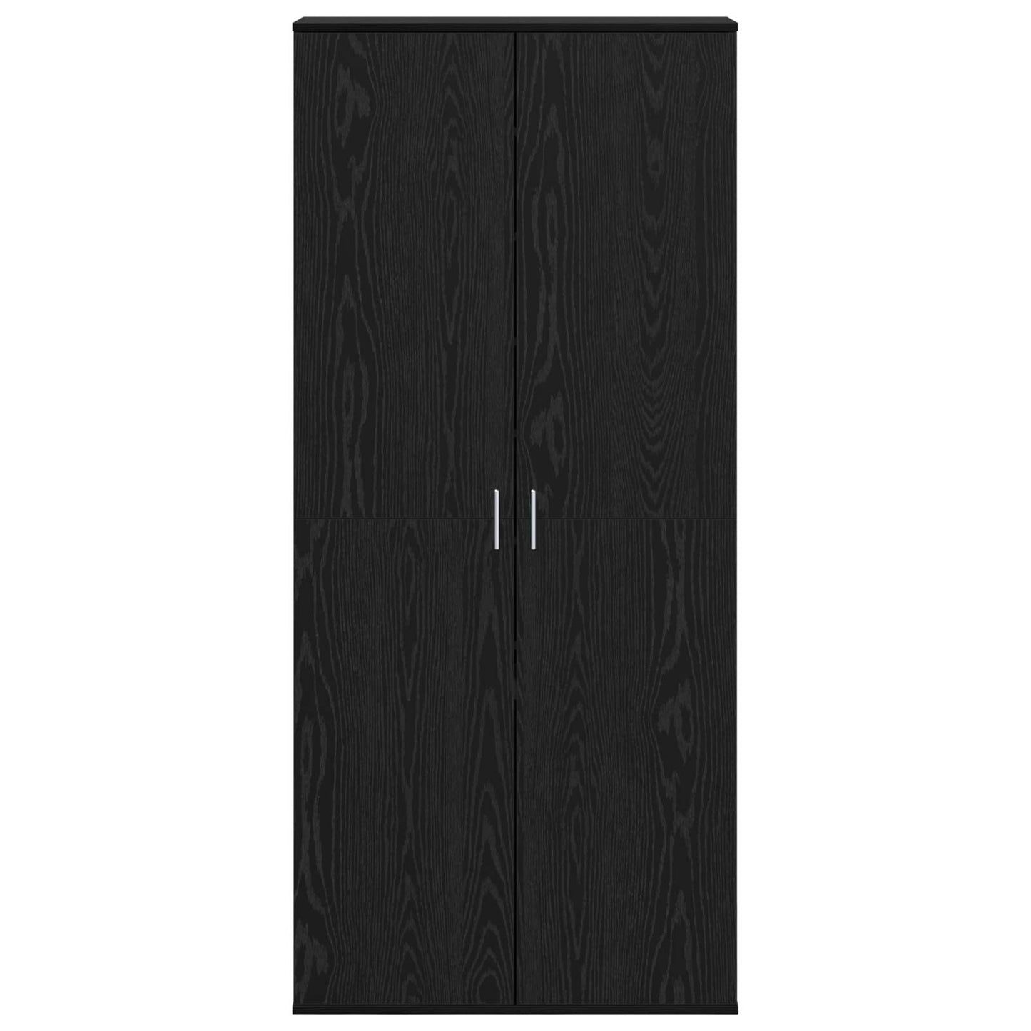 Højskab med hylde Sort eg 80 x 39 x 178 cm Konstrueret træ