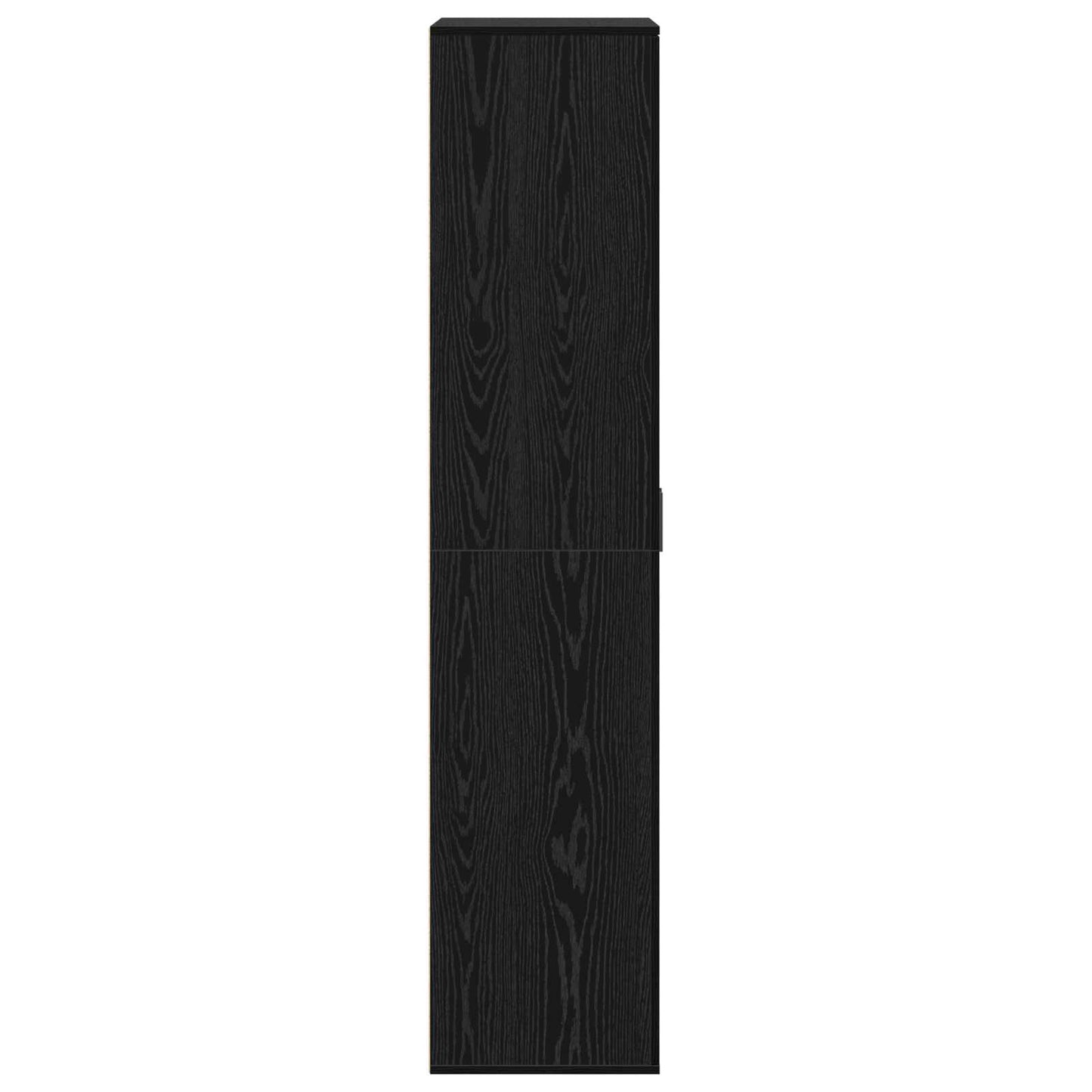 Højskab med hylde Sort eg 80 x 39 x 178 cm Konstrueret træ
