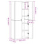 Highboard Sort eg 80 x 42 x 185 cm