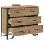 Skuffeskab med skuffe 2 pcs Artisan Egetræ 91 x 35,5 x 74,5 cm