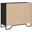 Skuffeskab med skuffe 2 pcs Sort eg 91 x 35,5 x 74,5 cm