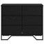 Skuffeskab 6-Skuffe Sort eg 91 x 35,5 x 74,5 cm