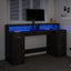 Bord med skuffe Sort eg 160 x 55 x 91 cm Konstrueret træ