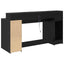 Bord med skuffe Sort eg 160 x 55 x 91 cm Konstrueret træ