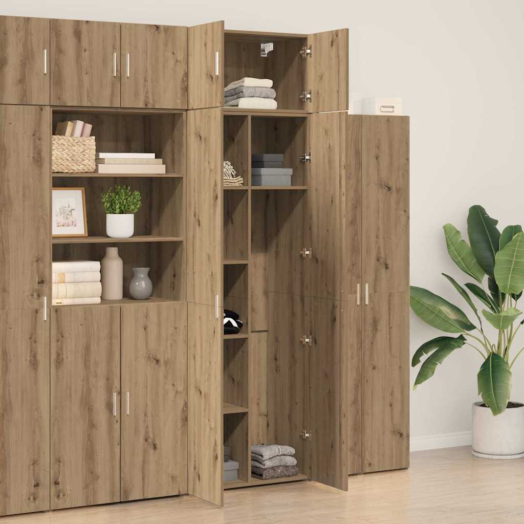 Opbevaringsskab 3 pcs Artisan Egetræ 70 x 42,5 x 185 cm