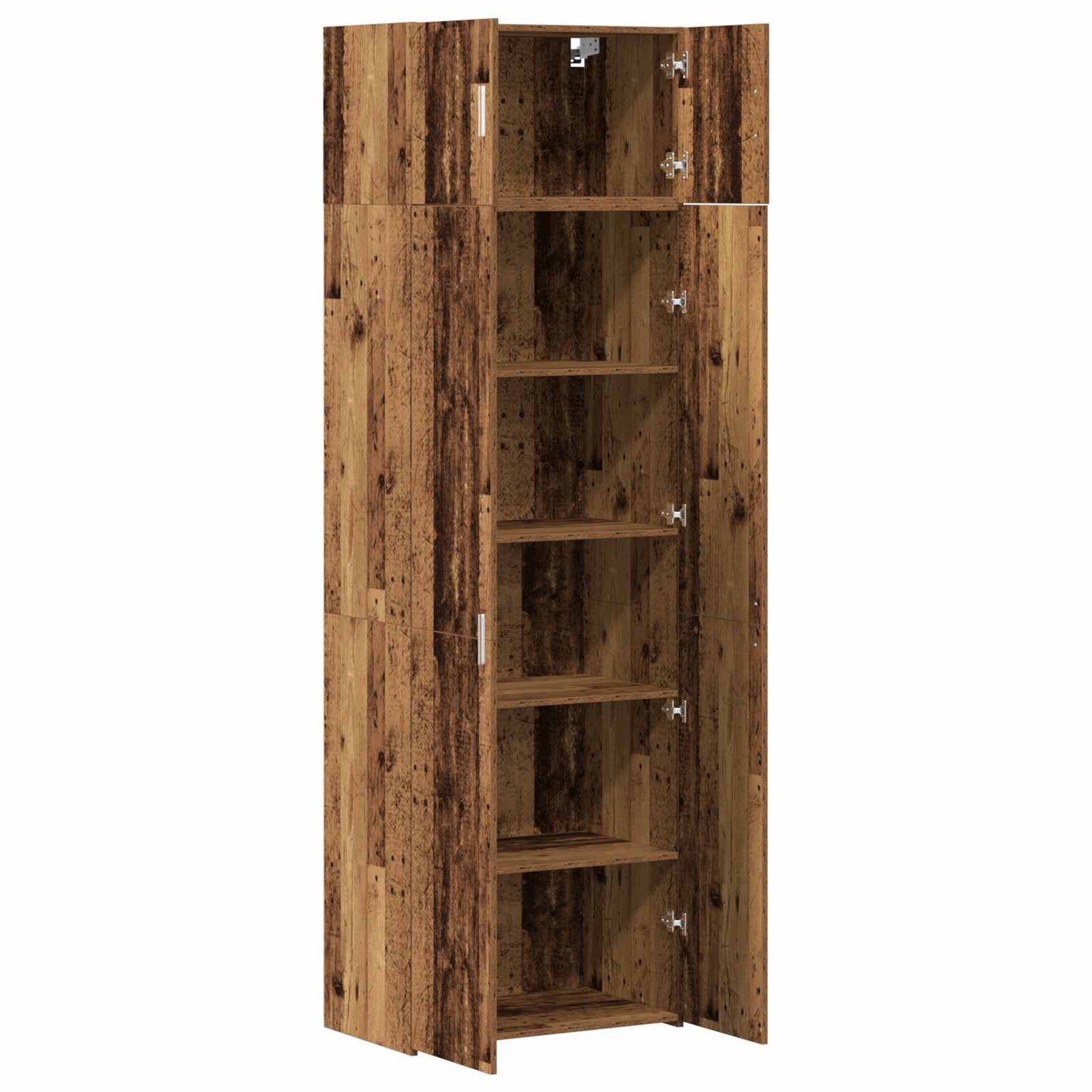 Opbevaringsskab 2 pcs Gammelt træ 70 x 42,5 x 225 cm