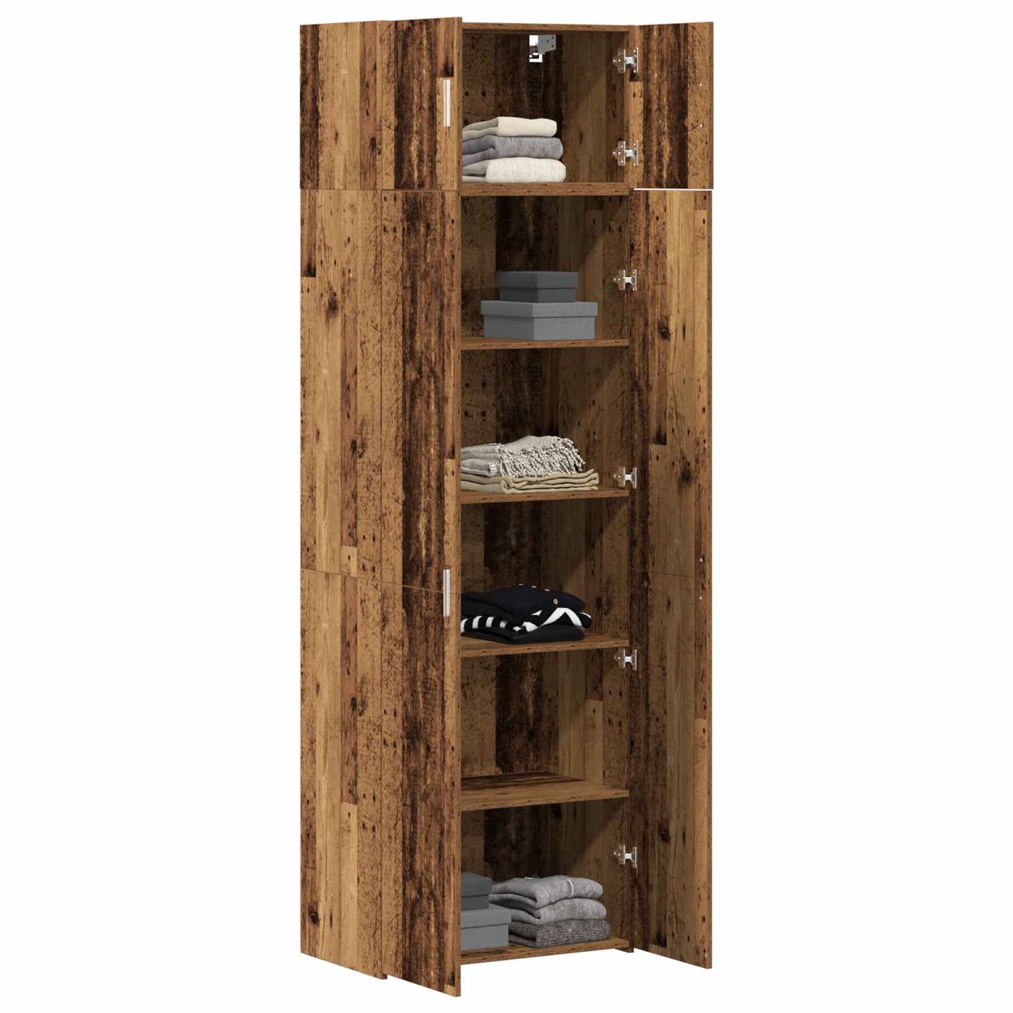 Opbevaringsskab 2 pcs Gammelt træ 70 x 42,5 x 225 cm