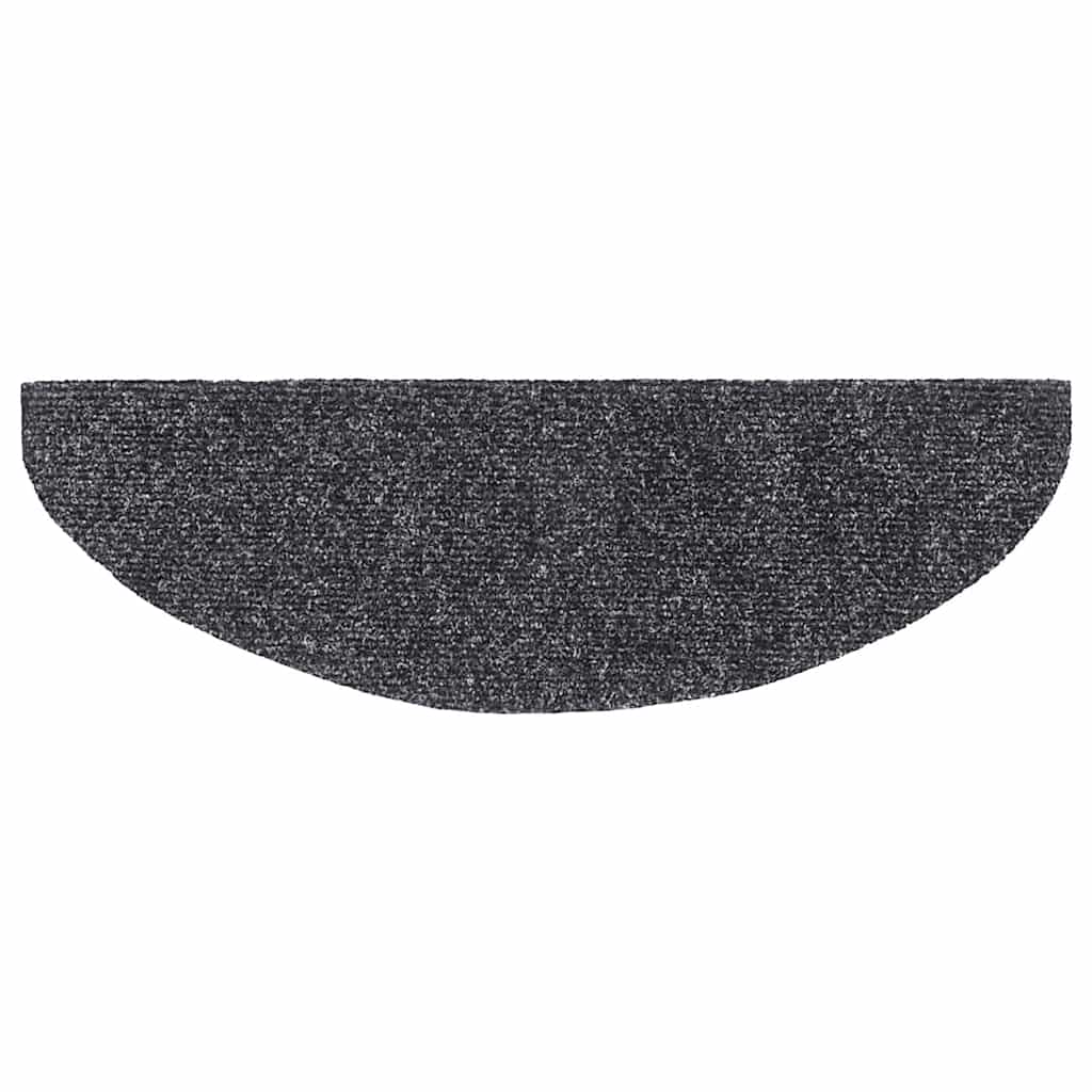 trappemåtter selvklæbende 20 stk. 65x21x4 cm mørkegrå halvrunde store
