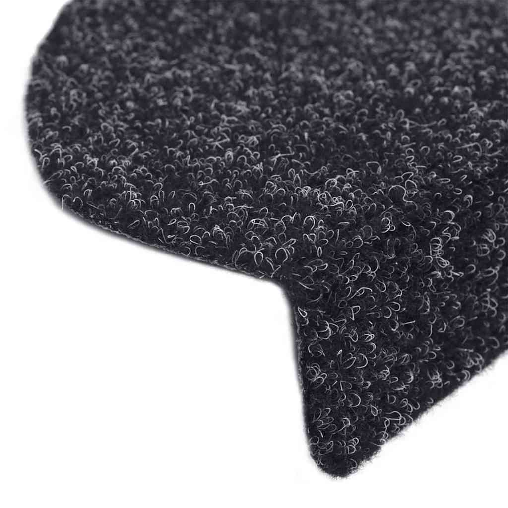 trappemåtter selvklæbende 20 stk. 65x21x4 cm sorte halvrunde store